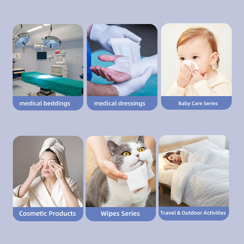 Breathable Embossed Disposable Towel Nonwoven Fabric for Wet Wipes Viscos Cotton Spunlace Non Woven Fabric