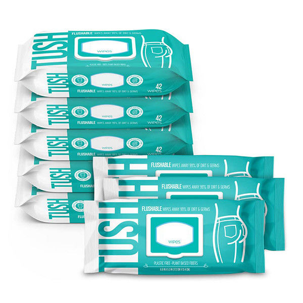 OEM Biodegradable Wet Toilet Paper Alcohol Free Hypoallergenic Adult Flushable Wipes