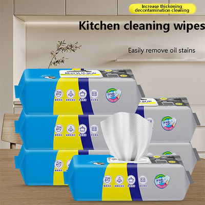 Kitchen Cleaning Wipes for Family Daily Cleaning Strong Oil Removal Wholesale Custom Logo Household Disposable Kitchen Wet Wipes