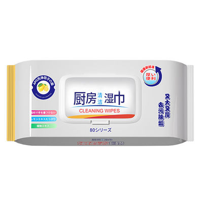 Custom Household Disposable Kitchen Wipes Cleaning Wet Wipes for Kitchen Oil Stain Dirt Cleaning Tissues Family Daily Cleaning