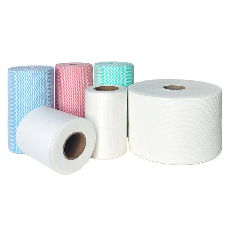 Breathable Embossed Disposable Towel Nonwoven Fabric for Wet Wipes Viscos Cotton Spunlace Non Woven Fabric