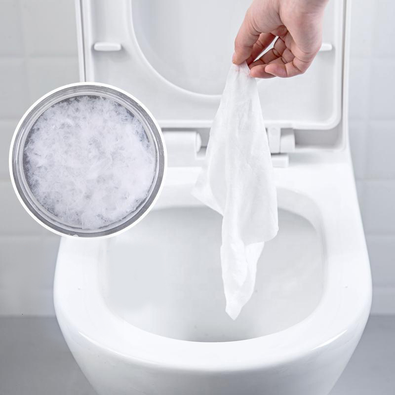Flushable Spunlace Nonwoven Fabric Wipes 65 Gsm Raw Materials Fabric Roll Wet Wipes