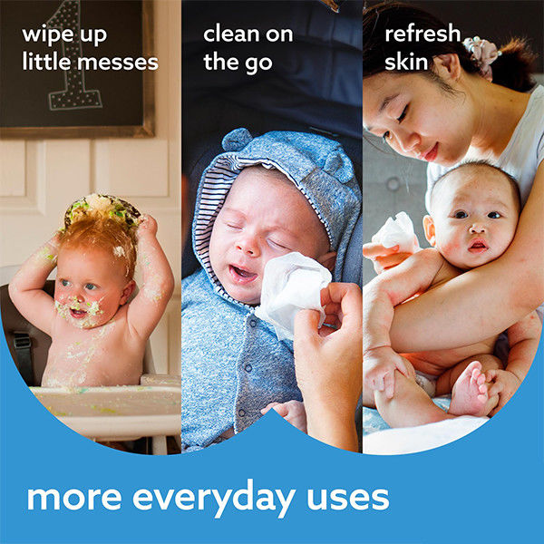 Unscented Baby Wet Wipes 99.9% Water Based Wet Wipes For Sensitive Skin 60pcs